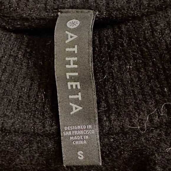 Athleta Womens Crew Neck Hawthorn Fine Merino Wool Pullover Black Small - Picture 4 of 4